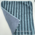 Striped Pattern Soft Short Plush Backrest Covers